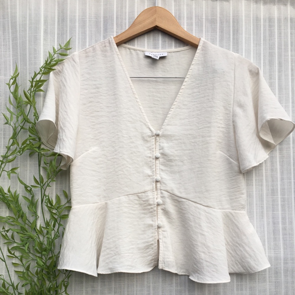 Button Satin Top